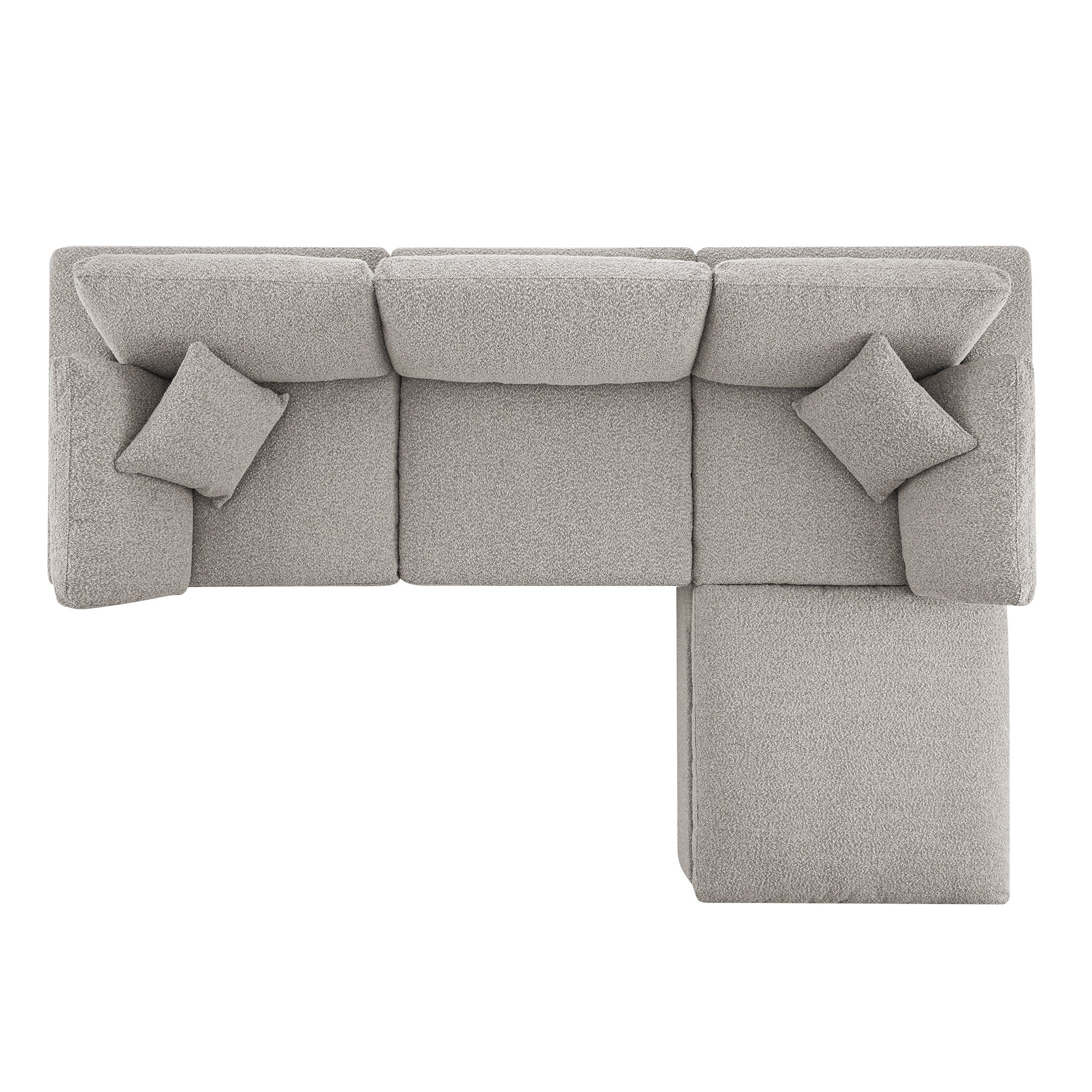 lutyens taupe boucle sectional sofa, 3 piece chaise lutyens taupe boucle sectional sofa, 3 piece chaise