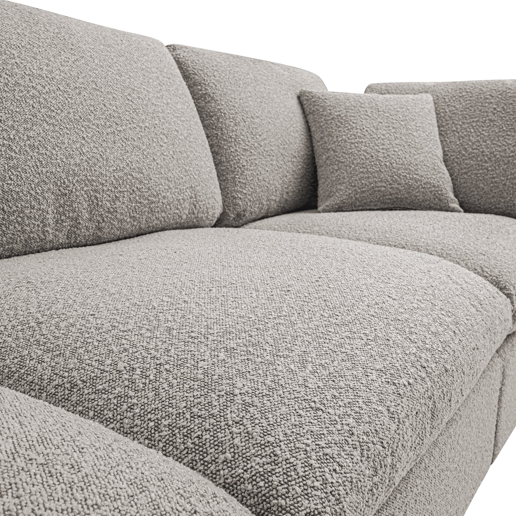 lutyens taupe boucle sectional sofa, 3 piece chaise lutyens taupe boucle sectional sofa, 3 piece chaise