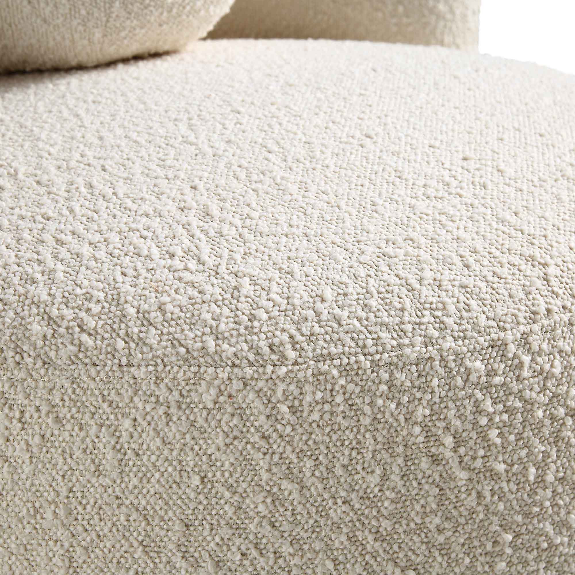amboise armchair with ball cushion, ecru boucle amboise armchair with ball cushion, ecru boucle