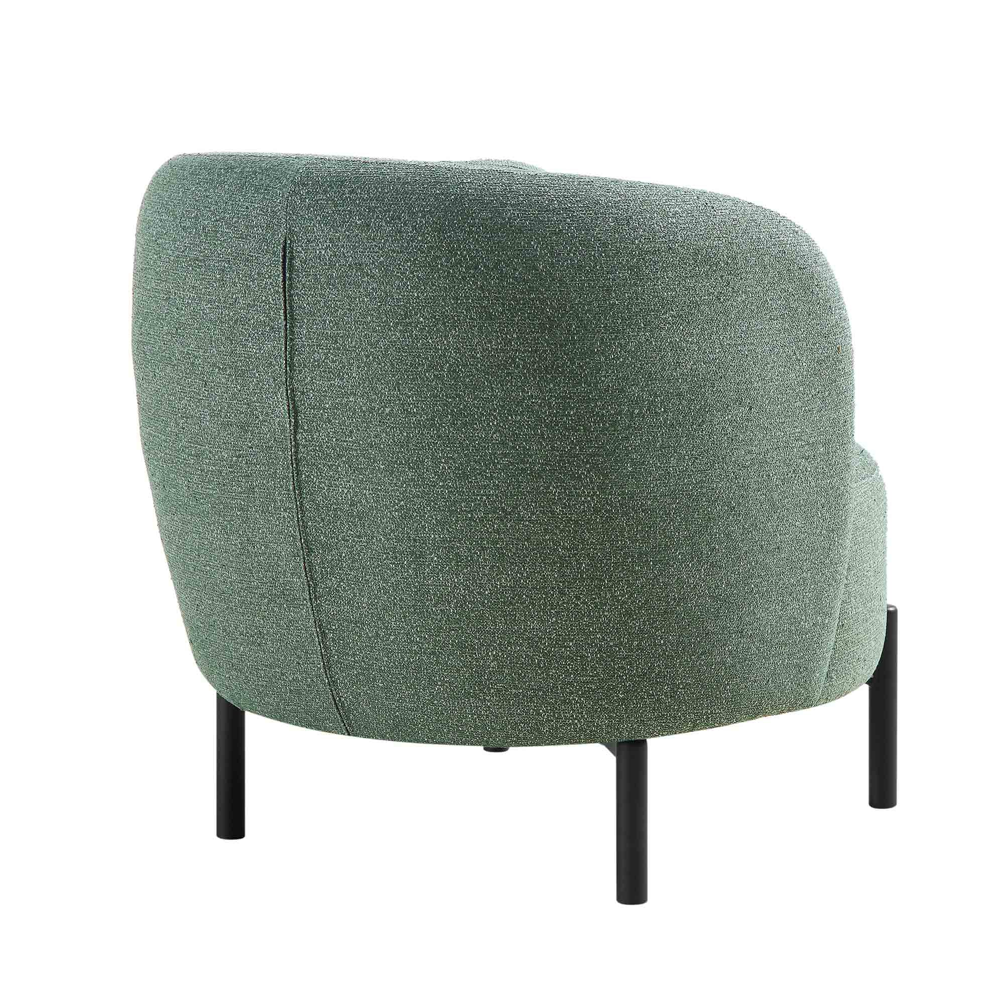 amboise armchair with ball cushion, spruce green textured fabric amboise armchair with ball cushion, spruce green textured fabric