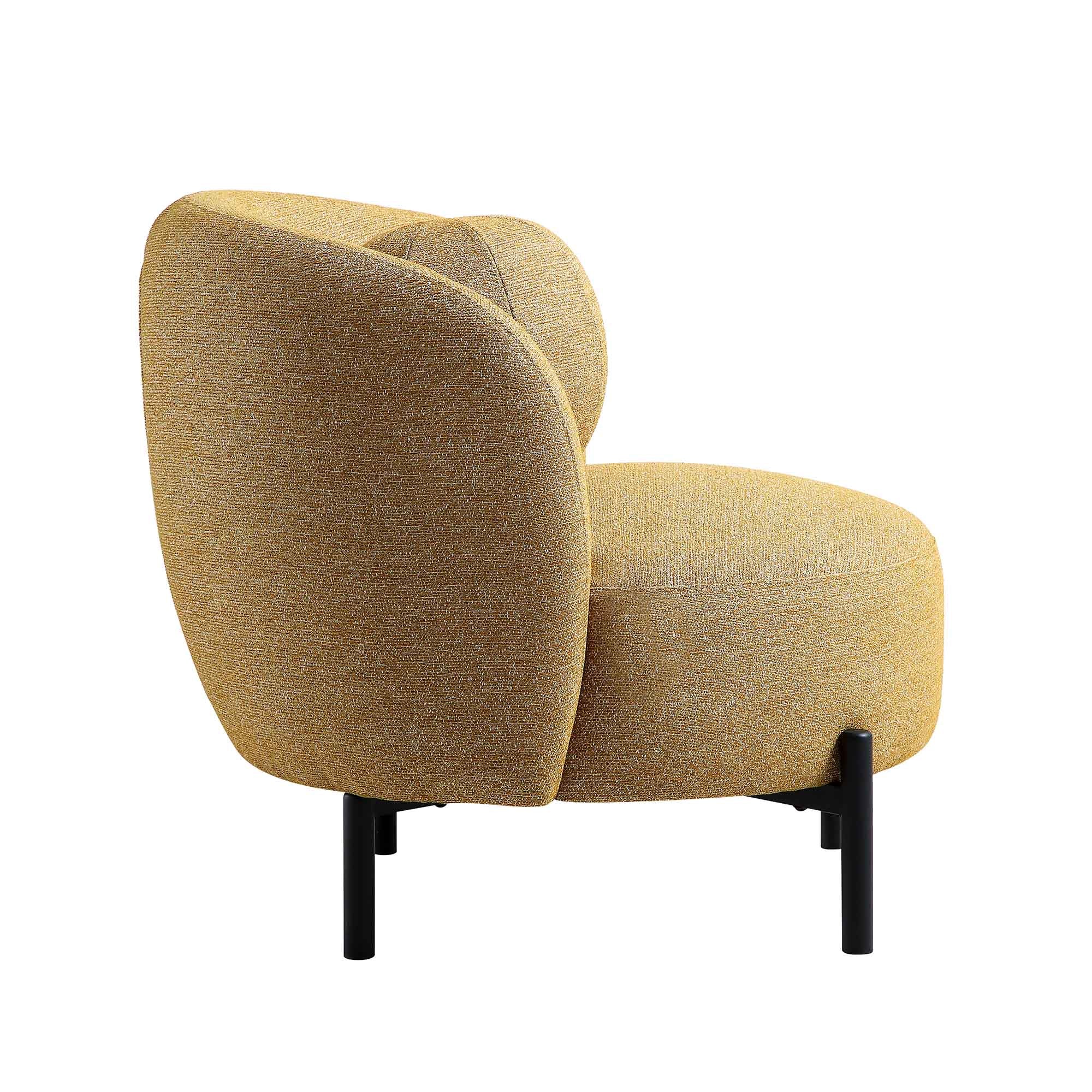 amboise armchair with ball cushion, marigold textured fabric amboise armchair with ball cushion, marigold textured fabric