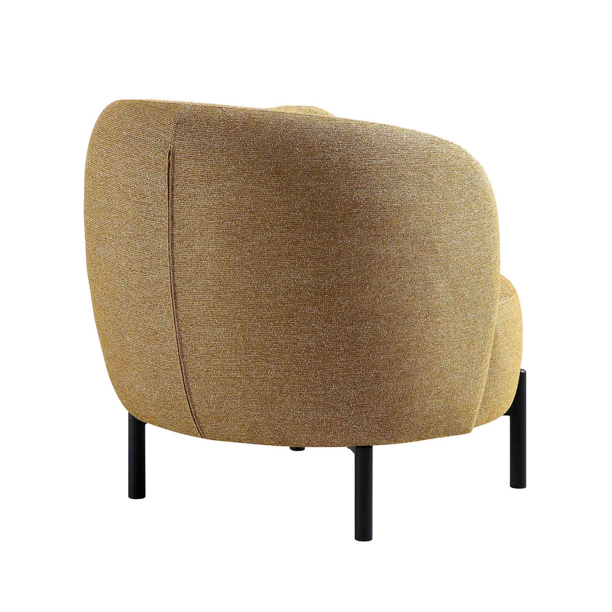 amboise armchair with ball cushion, marigold textured fabric amboise armchair with ball cushion, marigold textured fabric