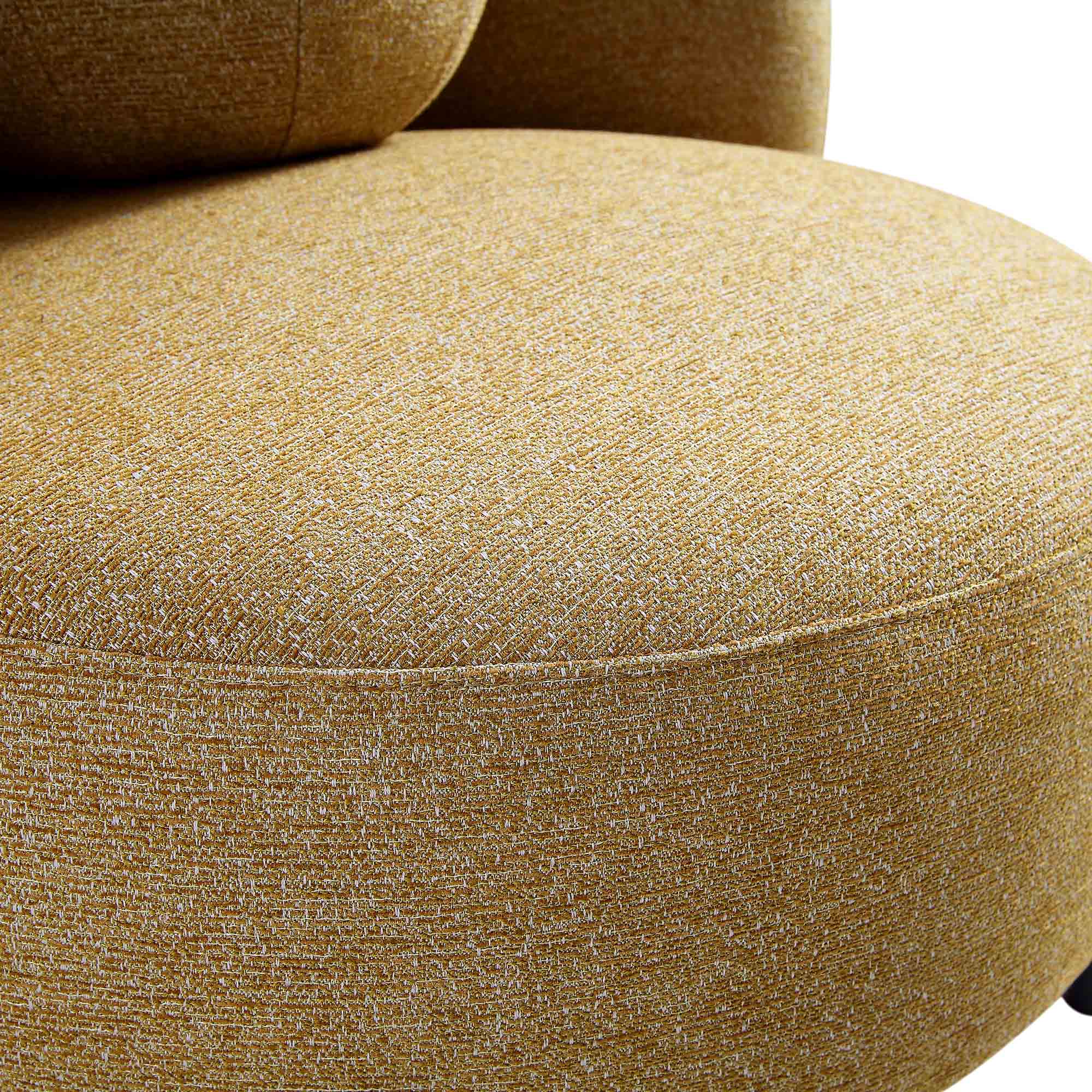 amboise armchair with ball cushion, marigold textured fabric amboise armchair with ball cushion, marigold textured fabric