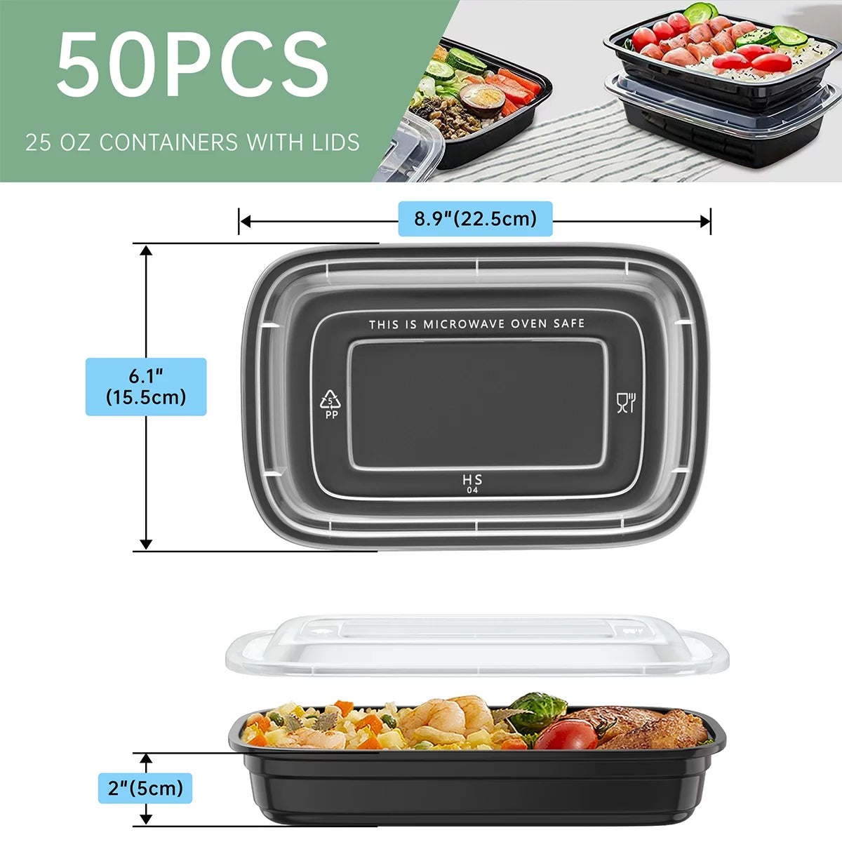 50 pack meal prep containers, 25oz plastic food storage containers with lids to go containers, bento box reusable bpa free lunch boxes, disposable stackable, microwave/dishwasher/freezer safe 50 pack meal prep containers, 25oz plastic food storage containers with lids to go containers, bento box reusable bpa free lunch boxes, disposable stackable, microwave/dishwasher/freezer safe