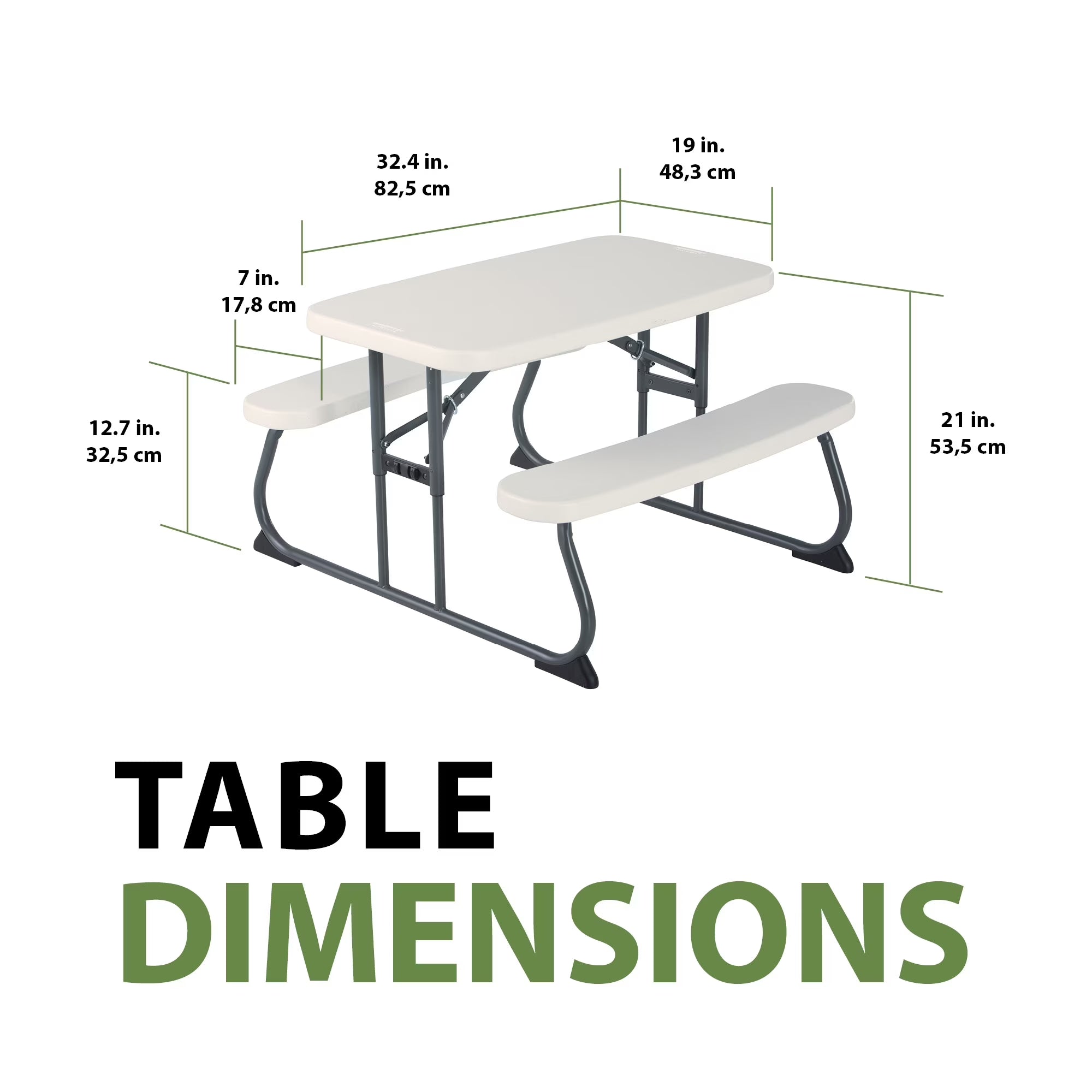 children's polyethylene picnic table, all occasion, almond (260256) children's polyethylene picnic table, all occasion, almond (260256)