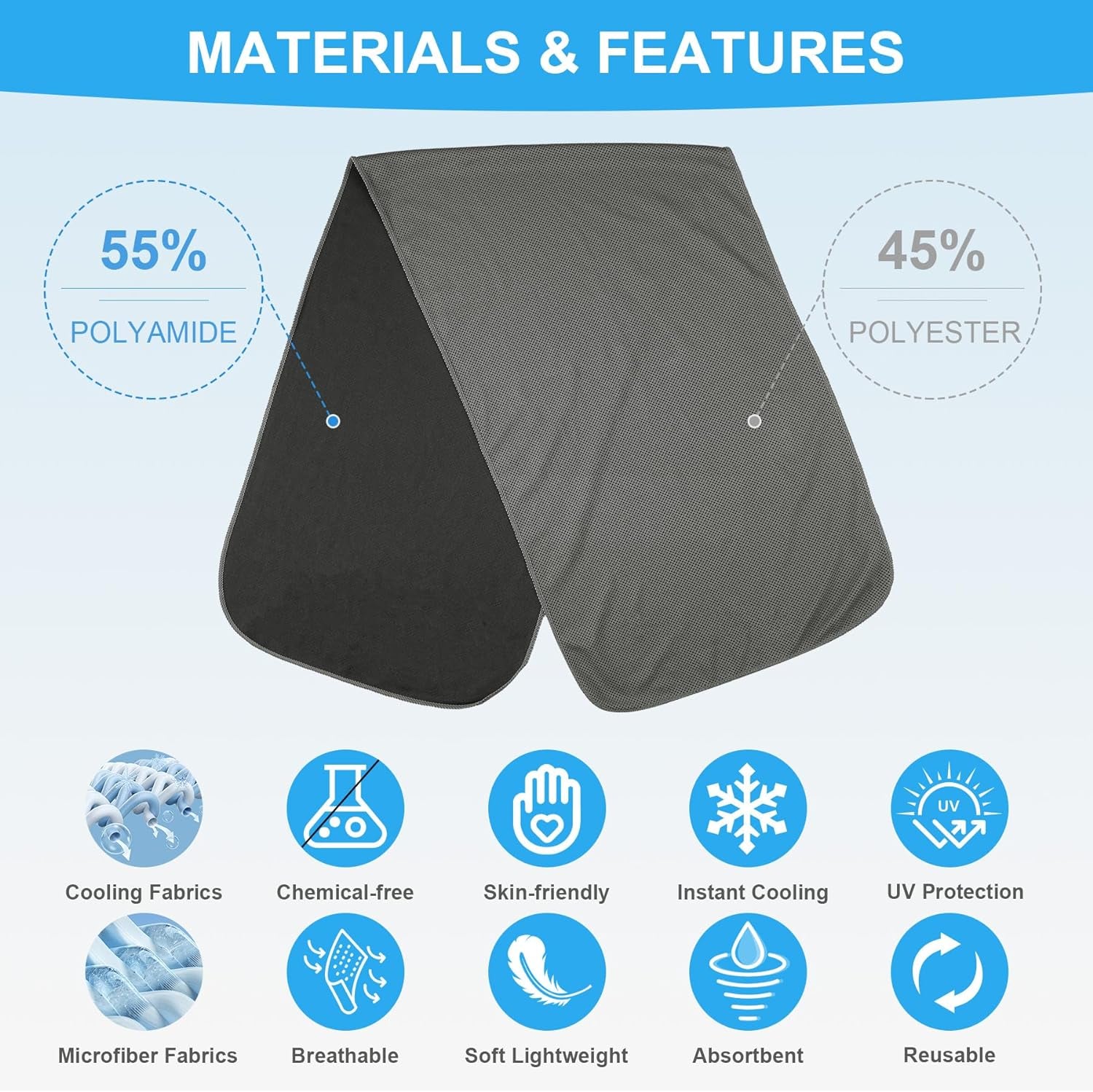 cooling towel(40"x12"), breathable cooling towels for neck and face, cool down sweat rags for hot weather, gym, yoga, softball, baseball, sports, athletes, camping 12 packs cooling towel(40"x12"), breathable cooling towels for neck and face, cool down sweat rags for hot weather, gym, yoga, softball, baseball, sports, athletes, camping 12 packs