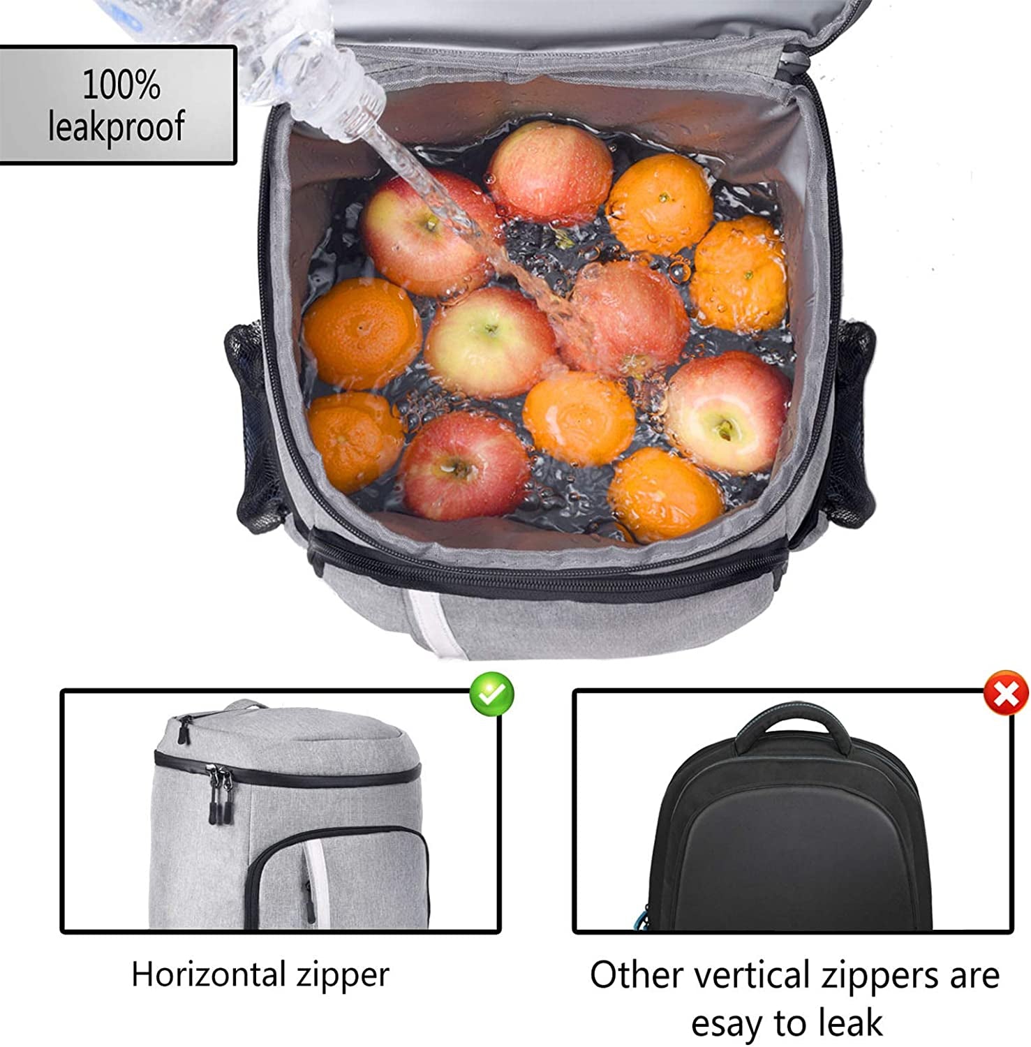 backpack cooler leakproof insulated waterproof backpack cooler bag, lightweight soft beach cooler backpack for men women to work lunch picnics camping hiking, 30 cans backpack cooler leakproof insulated waterproof backpack cooler bag, lightweight soft beach cooler backpack for men women to work lunch picnics camping hiking, 30 cans