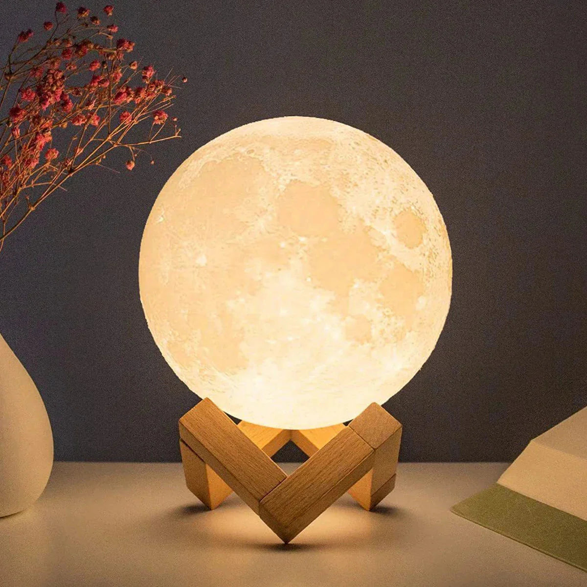 d5 starry moon lamp 8cm led night light with stand, perfect for bedroom decor and gifts d5 starry moon lamp 8cm led night light with stand, perfect for bedroom decor and gifts