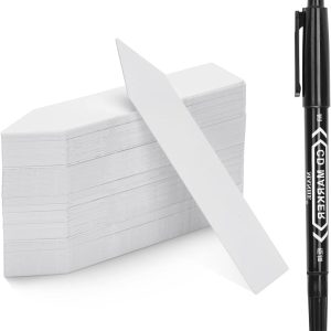 100 pcs 4 inch plastic plant garden labels pot marker nursery garden stake tags white