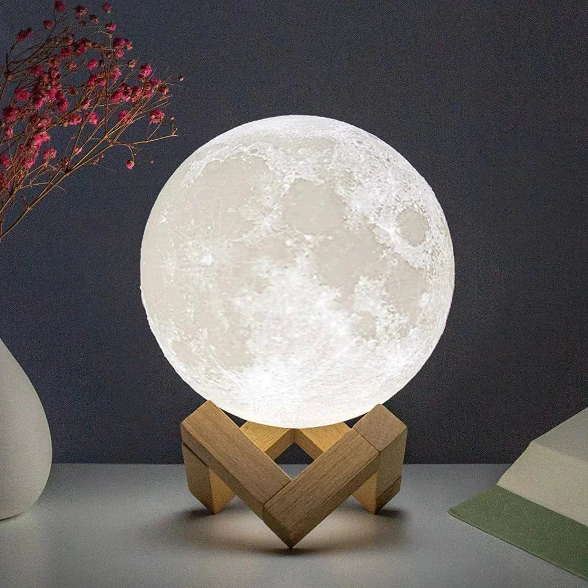 d5 starry moon lamp 8cm led night light with stand, perfect for bedroom decor and gifts d5 starry moon lamp 8cm led night light with stand, perfect for bedroom decor and gifts