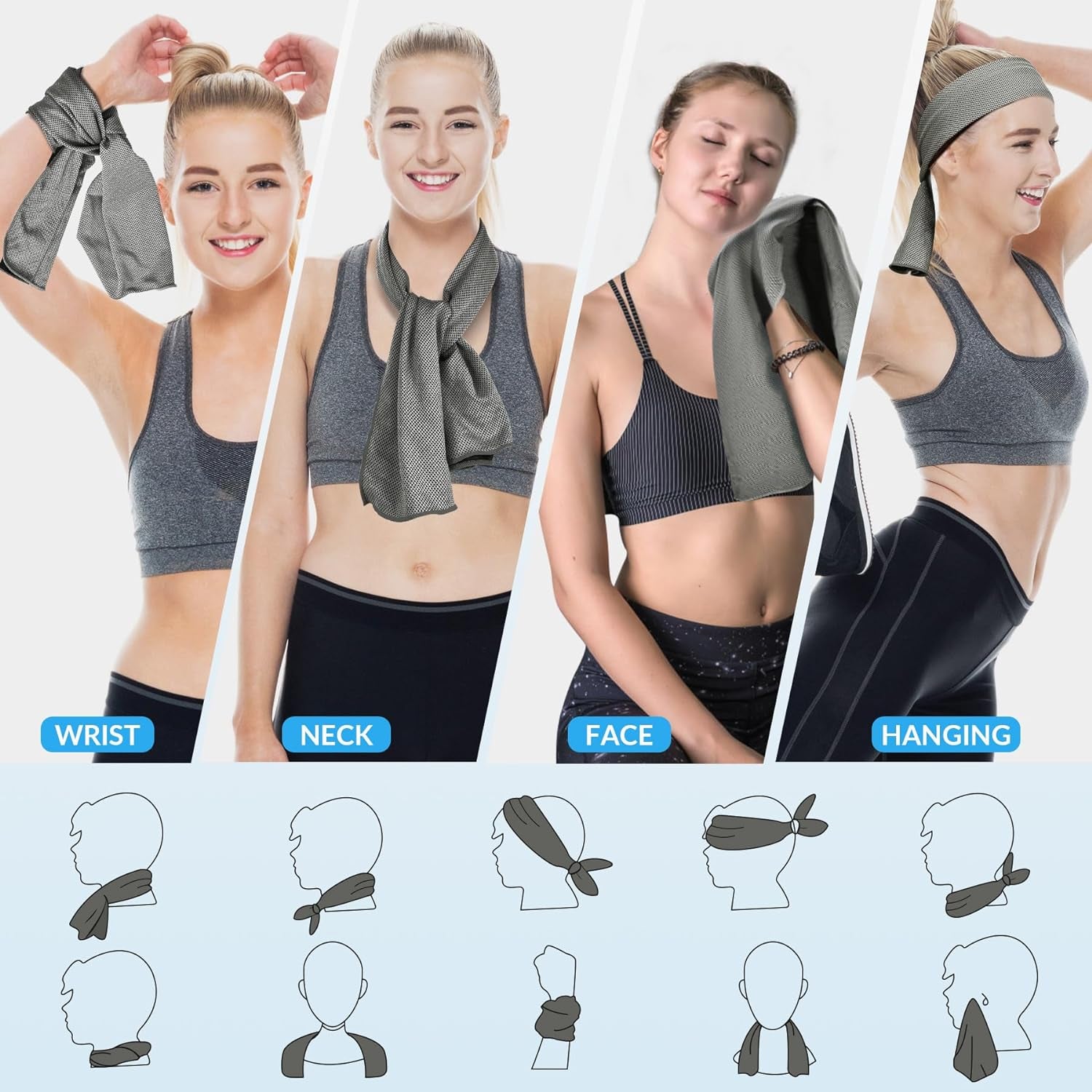 cooling towel(40"x12"), breathable cooling towels for neck and face, cool down sweat rags for hot weather, gym, yoga, softball, baseball, sports, athletes, camping 12 packs cooling towel(40"x12"), breathable cooling towels for neck and face, cool down sweat rags for hot weather, gym, yoga, softball, baseball, sports, athletes, camping 12 packs