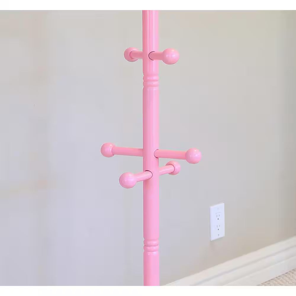 8 hook kid's coat rack in pink 8 hook kid's coat rack in pink