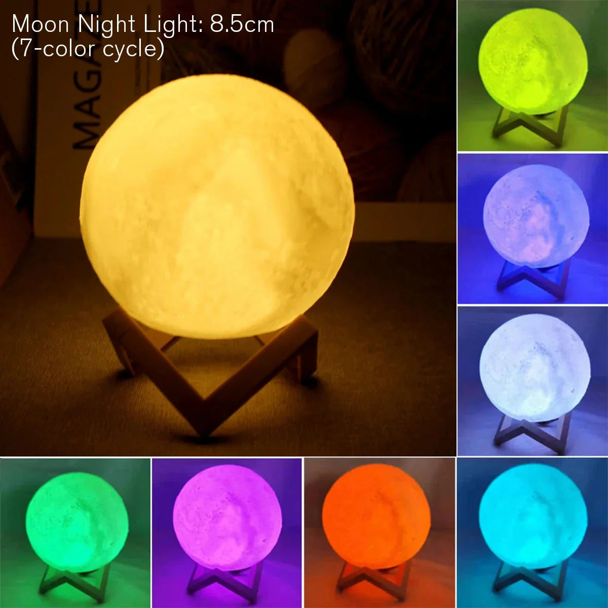 d5 starry moon lamp 8cm led night light with stand, perfect for bedroom decor and gifts d5 starry moon lamp 8cm led night light with stand, perfect for bedroom decor and gifts