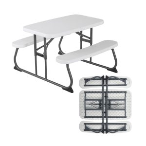 children's polyethylene picnic table, all occasion, almond (260256)