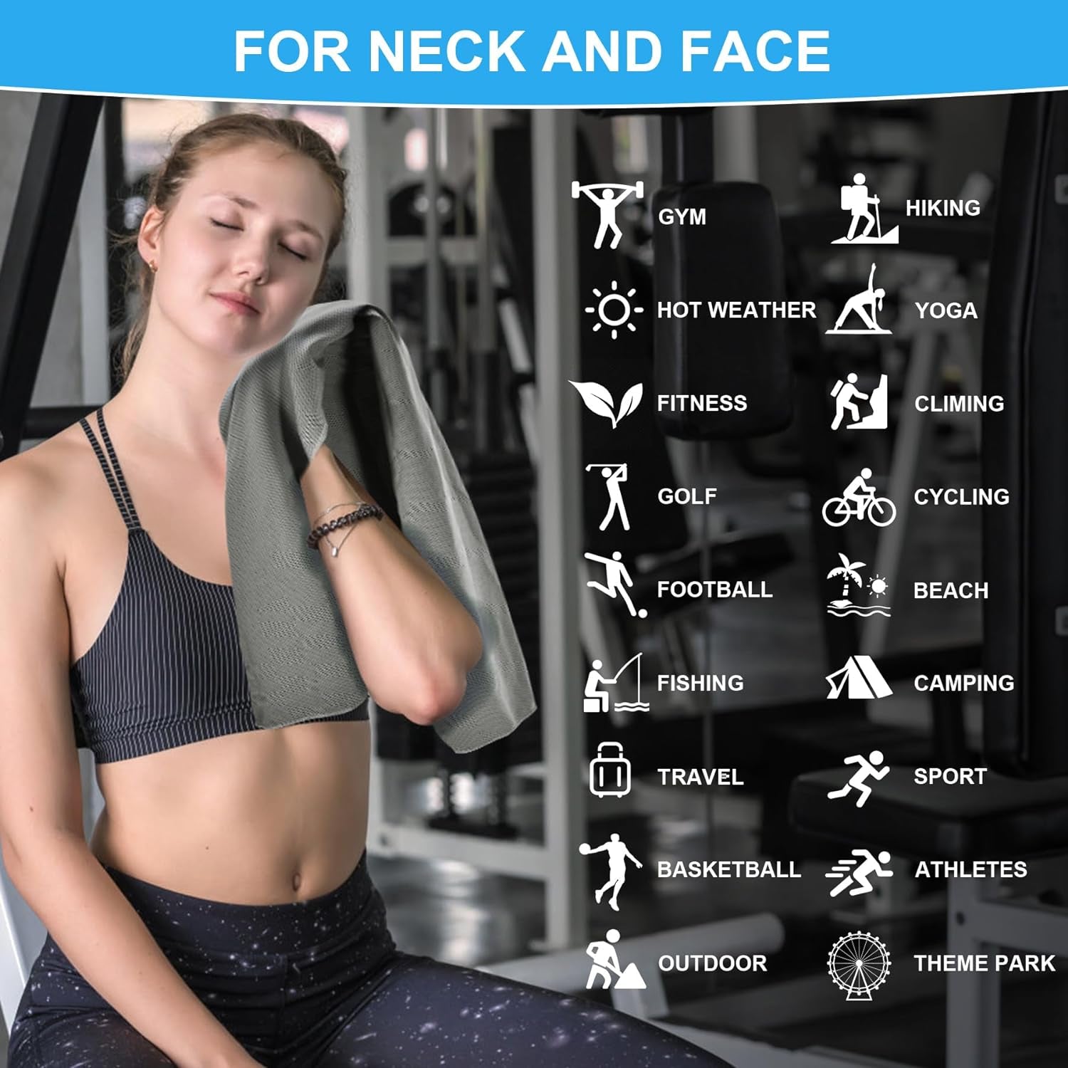 cooling towel(40"x12"), breathable cooling towels for neck and face, cool down sweat rags for hot weather, gym, yoga, softball, baseball, sports, athletes, camping 12 packs cooling towel(40"x12"), breathable cooling towels for neck and face, cool down sweat rags for hot weather, gym, yoga, softball, baseball, sports, athletes, camping 12 packs