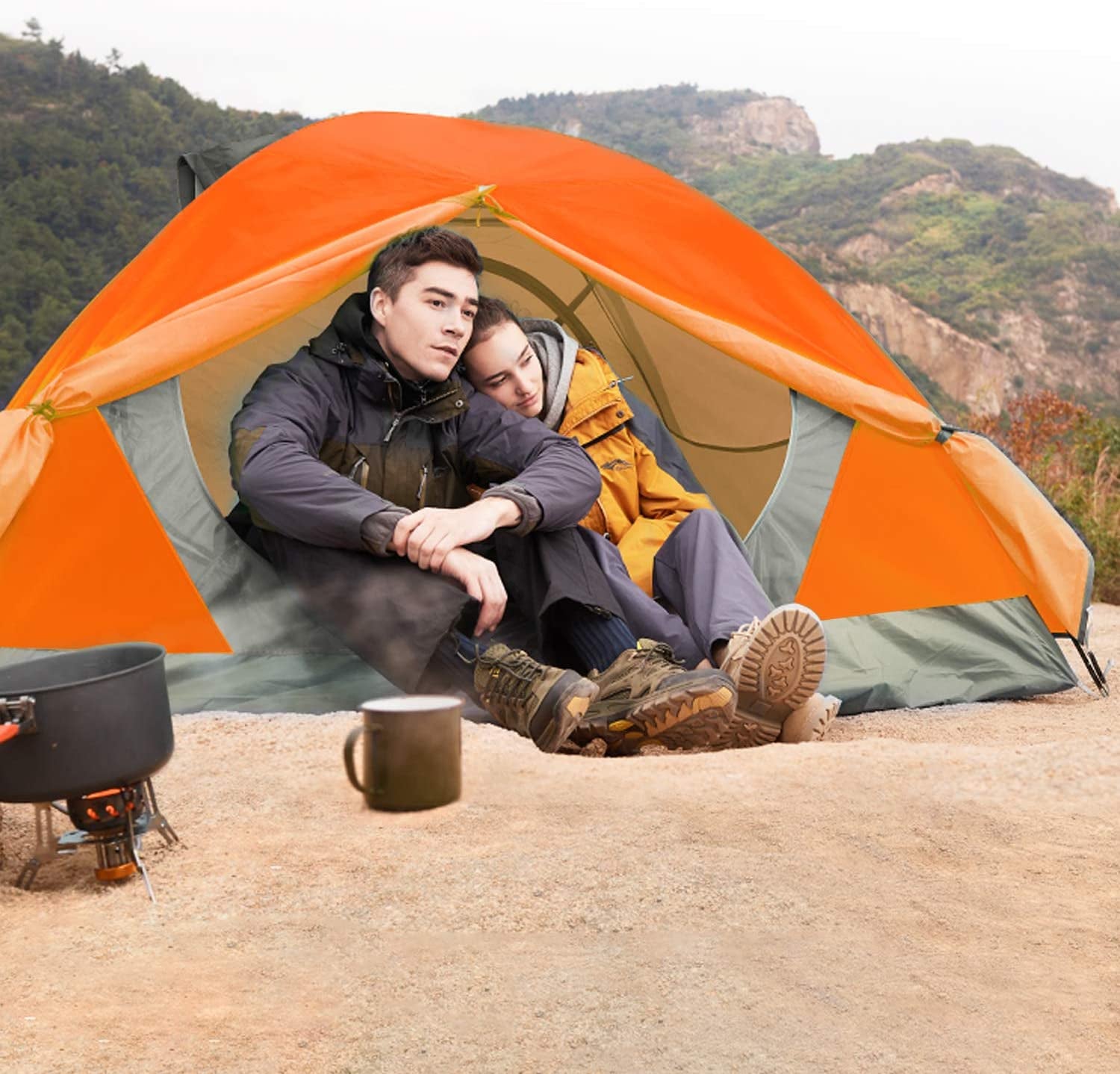 2/4 person camping tent lightweight backpacking tent waterproof windproof two doors easy setup double layer outdoor tents for family camping hunting hiking mountaineering travel 2/4 person camping tent lightweight backpacking tent waterproof windproof two doors easy setup double layer outdoor tents for family camping hunting hiking mountaineering travel