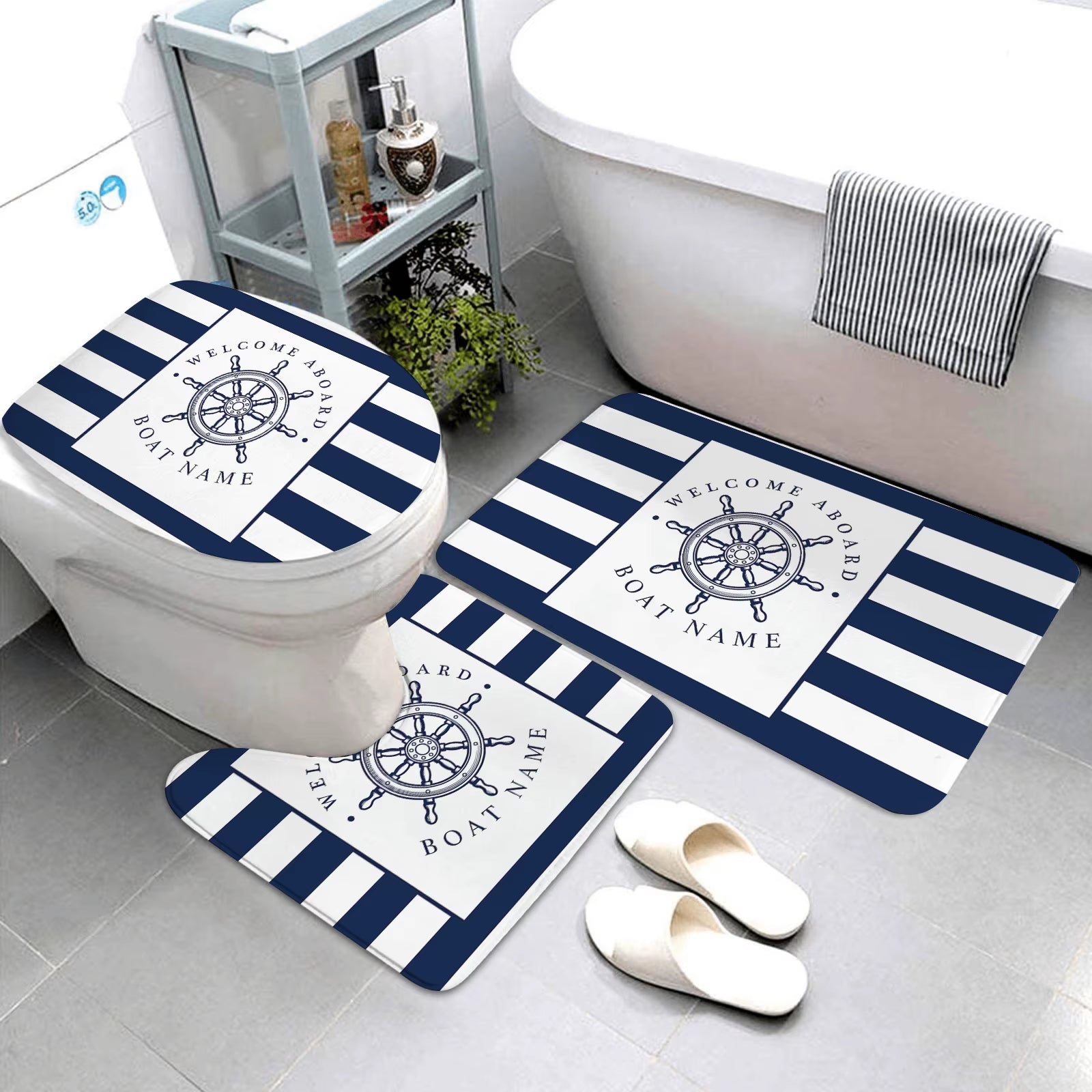 dark blue nautical series bathroom mats bathroom mats three piece set bathroom rugs and mats bathroom products can be customized dark blue nautical series bathroom mats bathroom mats three piece set bathroom rugs and mats bathroom products can be customized