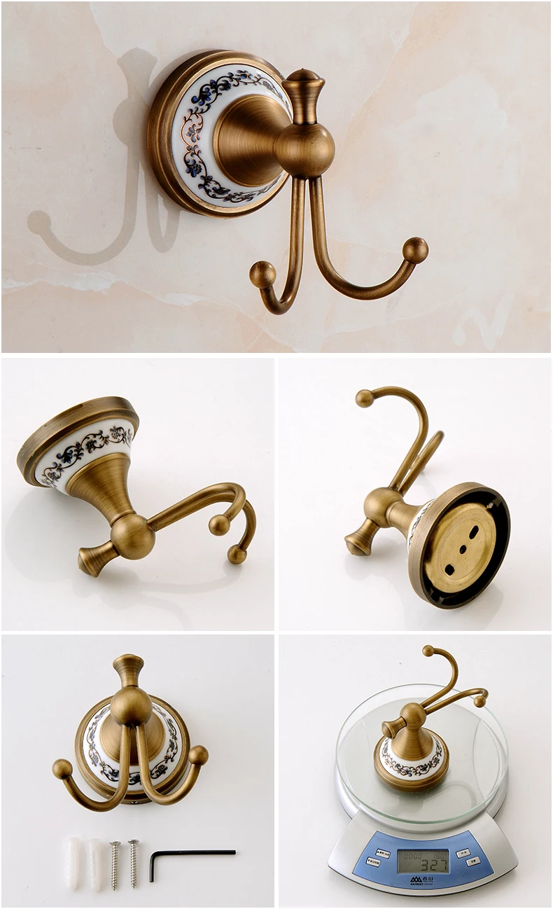 Antique Bronze Bathroom Accessories Sets Towel Shelf Towel Holder Toilet Paper Holder Rove Hook Ceramic Bathroom Products EL3100 H9a5a1af0369d4b4786d2f94426bd1a09v