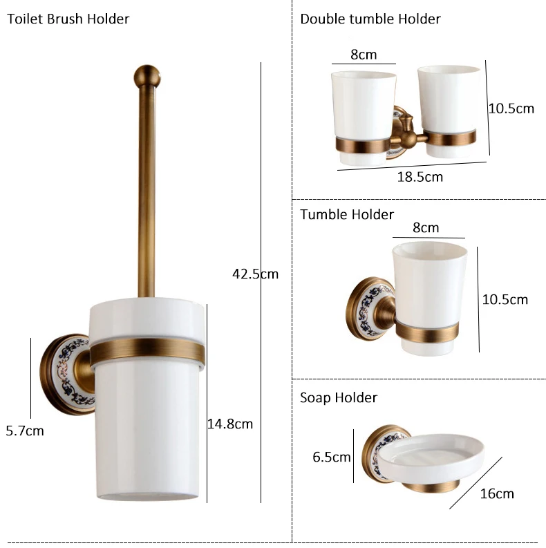 Antique Bronze Bathroom Accessories Sets Towel Shelf Towel Holder Toilet Paper Holder Rove Hook Ceramic Bathroom Products EL3100 Ha9a8864e578c4740ad395970842147161