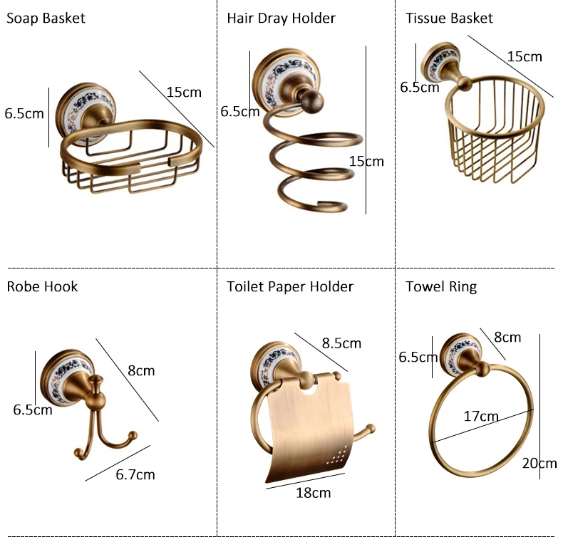 Antique Bronze Bathroom Accessories Sets Towel Shelf Towel Holder Toilet Paper Holder Rove Hook Ceramic Bathroom Products EL3100 S68080388d17e4841a678edb225b52be0E