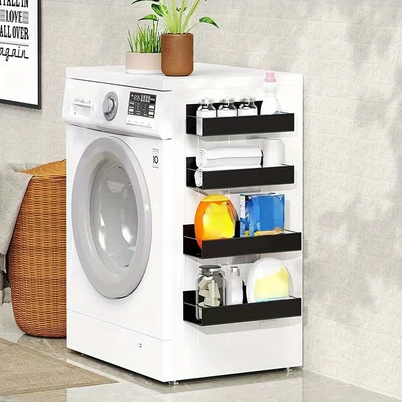 2Pcs Magnetic Storage Shelf Household Kitchen Refrigerator Washing Machine Side Hanging Storage Rack, Multifunctional Storage Sadd83da24b0a4ce9870bbc769054be20W