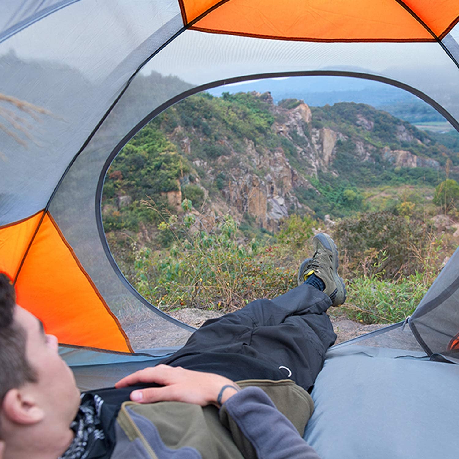 2/4 person camping tent lightweight backpacking tent waterproof windproof two doors easy setup double layer outdoor tents for family camping hunting hiking mountaineering travel 2/4 person camping tent lightweight backpacking tent waterproof windproof two doors easy setup double layer outdoor tents for family camping hunting hiking mountaineering travel