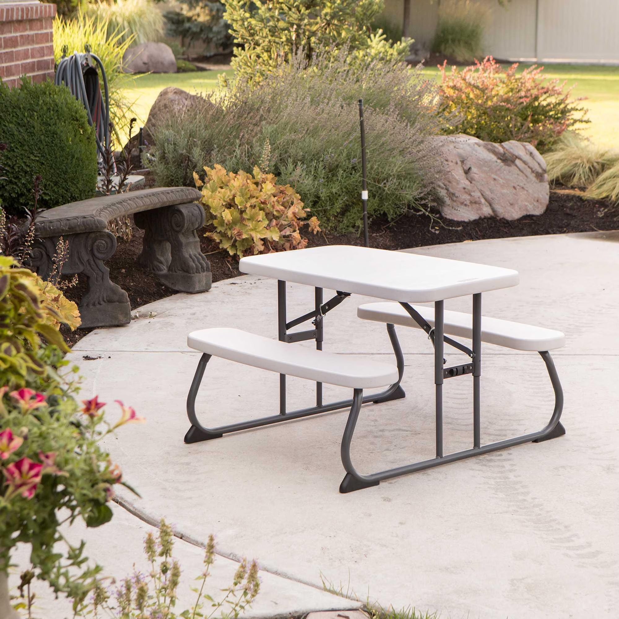 children's polyethylene picnic table, all occasion, almond (260256) children's polyethylene picnic table, all occasion, almond (260256)