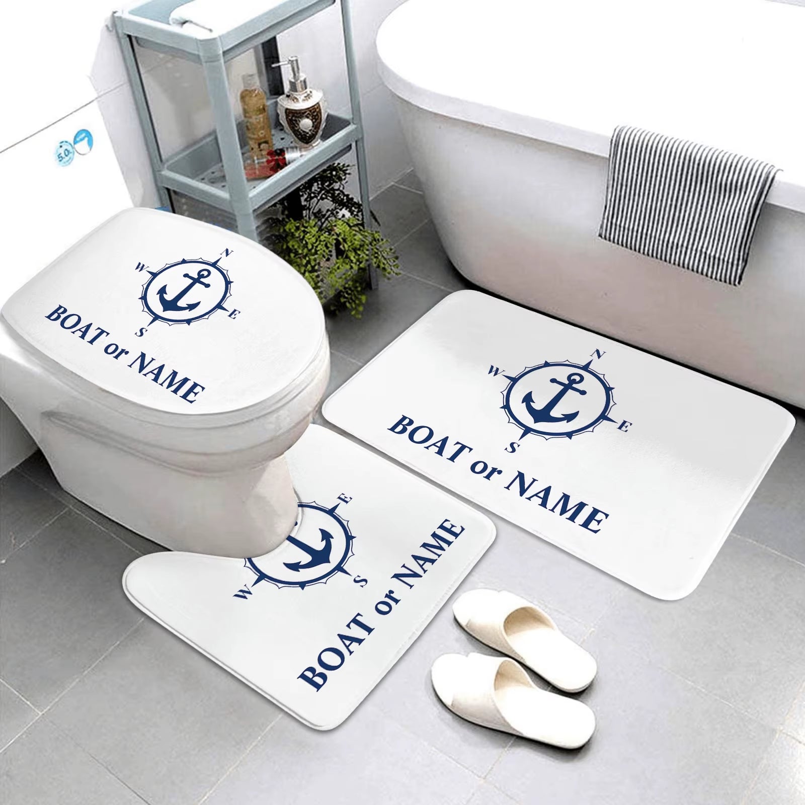 dark blue nautical series bathroom mats bathroom mats three piece set bathroom rugs and mats bathroom products can be customized dark blue nautical series bathroom mats bathroom mats three piece set bathroom rugs and mats bathroom products can be customized