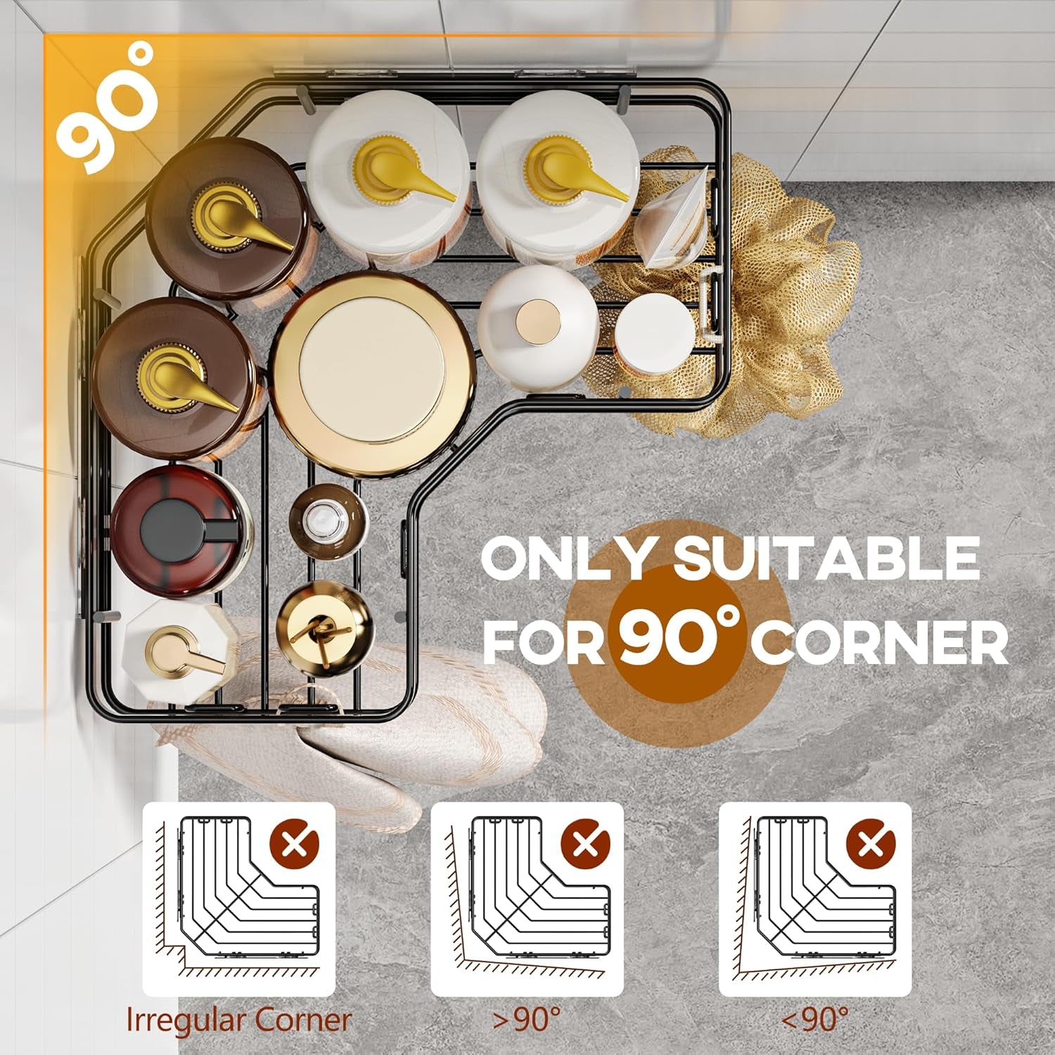 3 pack corner shower caddy with soap holder, large capacity sturdy easy install no drilling stainless steel hold 40 lbs shower organizer shelves rack storage for family renters bathroom, black 3 pack corner shower caddy with soap holder, large capacity sturdy easy install no drilling stainless steel hold 40 lbs shower organizer shelves rack storage for family renters bathroom, black