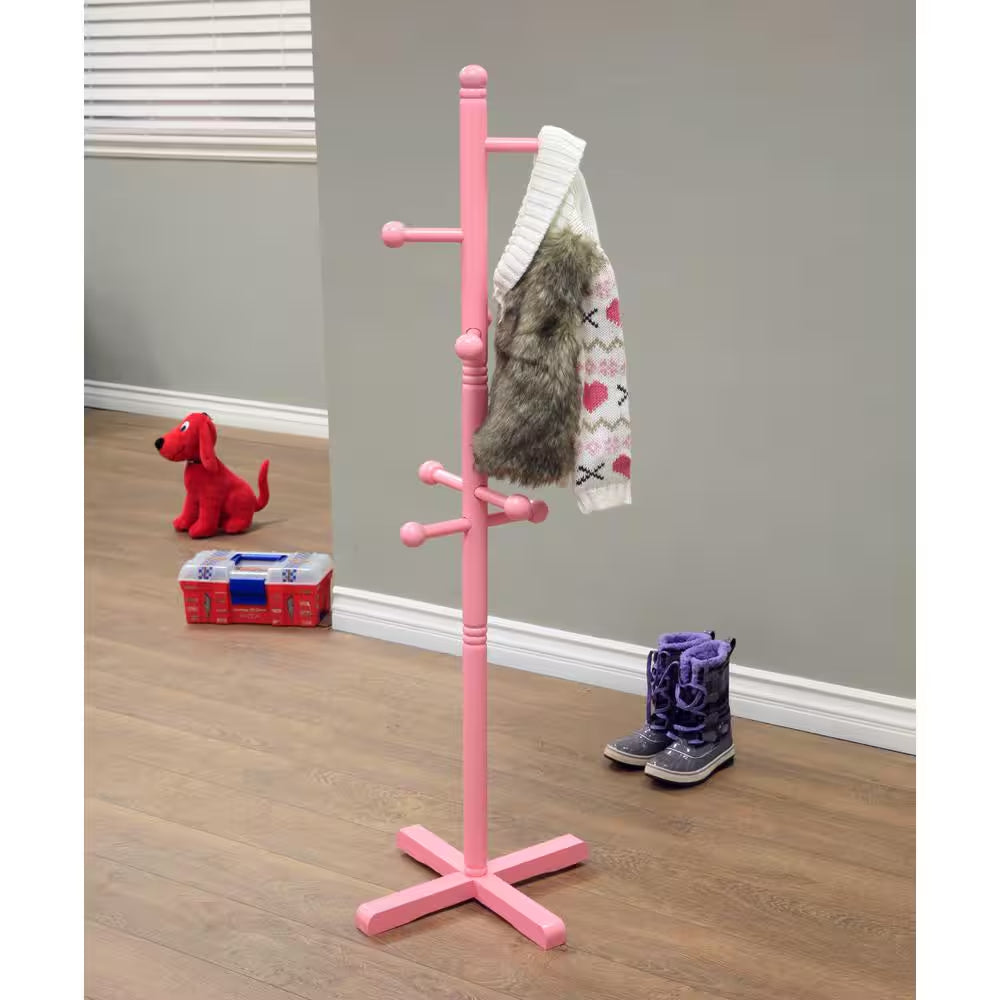 8 hook kid's coat rack in pink 8 hook kid's coat rack in pink