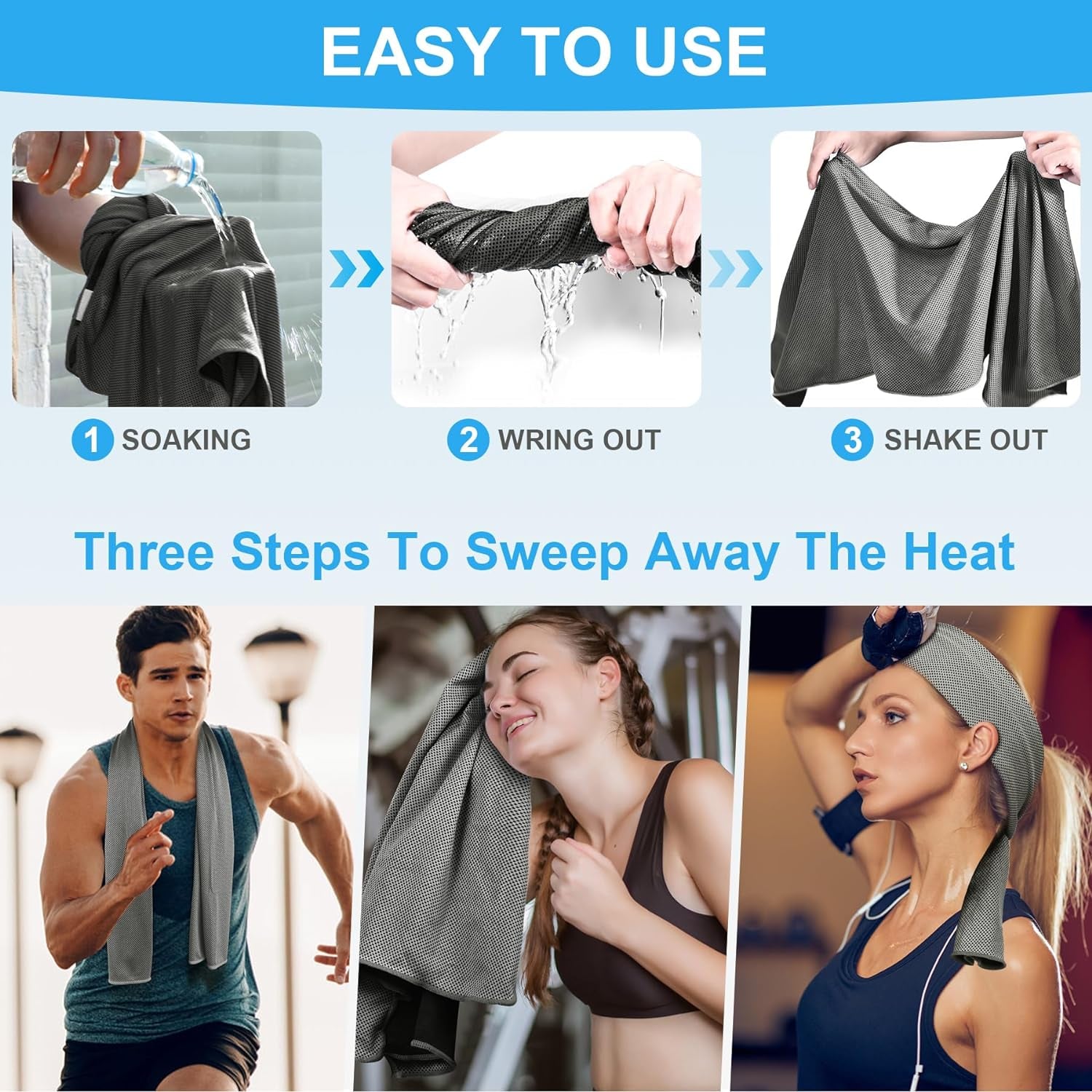 cooling towel(40"x12"), breathable cooling towels for neck and face, cool down sweat rags for hot weather, gym, yoga, softball, baseball, sports, athletes, camping 12 packs cooling towel(40"x12"), breathable cooling towels for neck and face, cool down sweat rags for hot weather, gym, yoga, softball, baseball, sports, athletes, camping 12 packs