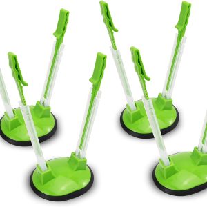 baggy rack holder for food prep/ziplock bag, meal planning/plastic freezer bag holders stand, green, pack of 4 4 pcs